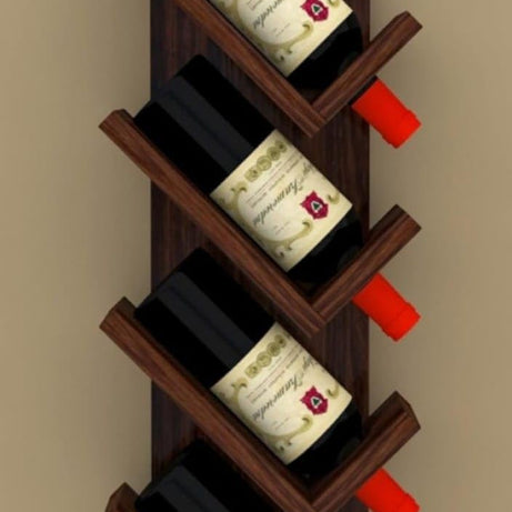 The Wooden Beer Bottle Holder Acacia Wood Wall Mounted 4 Wine Bottle Holder Shelves Rack for Home Solid Wooden Bottles Storage Furniture Hotels and Bar.