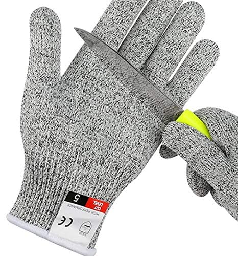 GlobalNiche® Level 5 Cut-proof Work Kitchen Site Safety Cut-resistant Multi-purpose Kitchen Work Safety 30 Color Gray Size M