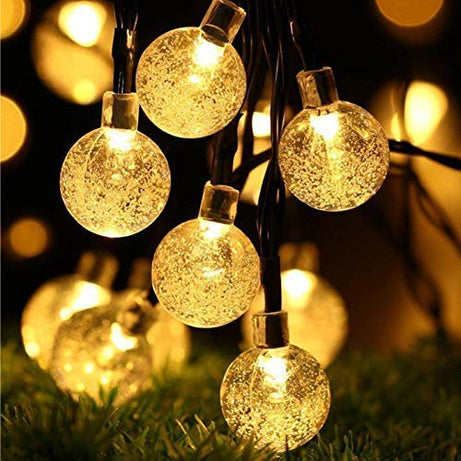 Desidiya® 14 LED Crystal Ball String Lights for Diwali, Birthday, Festival, Wedding, Party for Home, Patio, Lawn, Restaurants Home Decoration