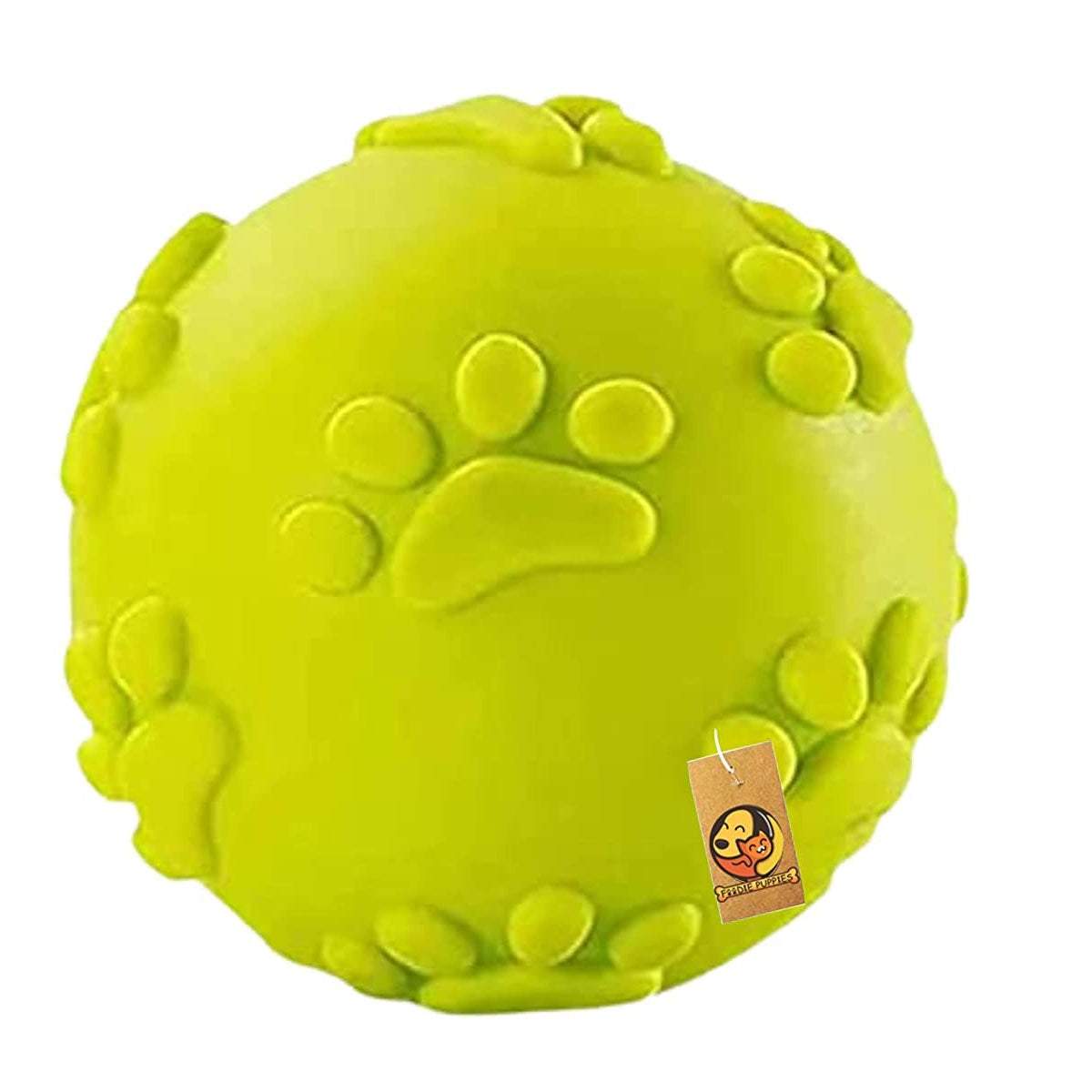 Foodie Puppies Natural Latex Rubber Squeaky Ball Dog Toy - (Claw Ball, Small) for Small Breed Dogs & Puppies | Durable, Cute Puppy Paw, Fetch & Chew Safe Play Toy | Reduces Separation Anxiety