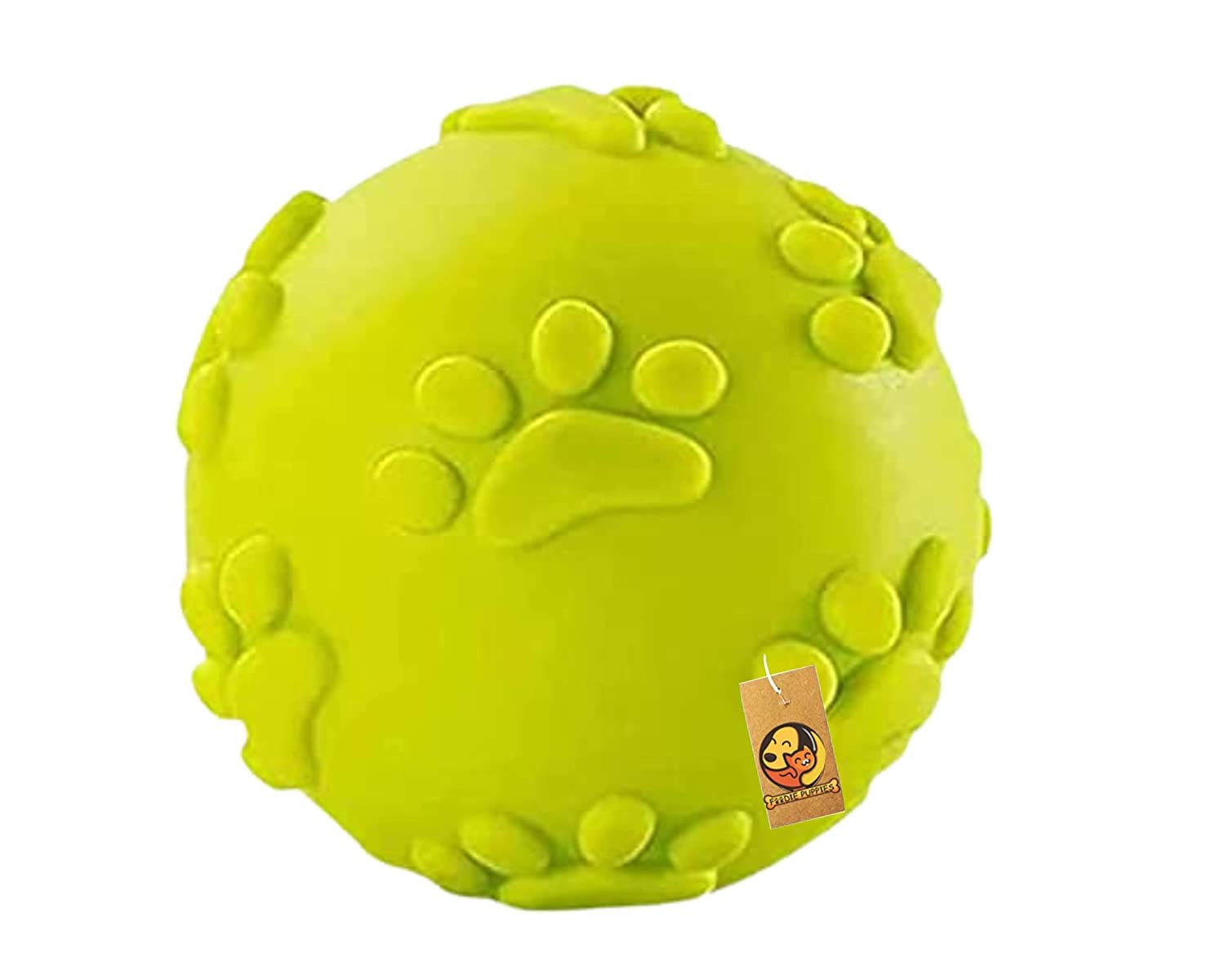 Foodie Puppies Natural Latex Rubber Squeaky Ball Dog Toy - (Claw Ball, Small) for Small Breed Dogs & Puppies | Durable, Cute Puppy Paw, Fetch & Chew Safe Play Toy | Reduces Separation Anxiety