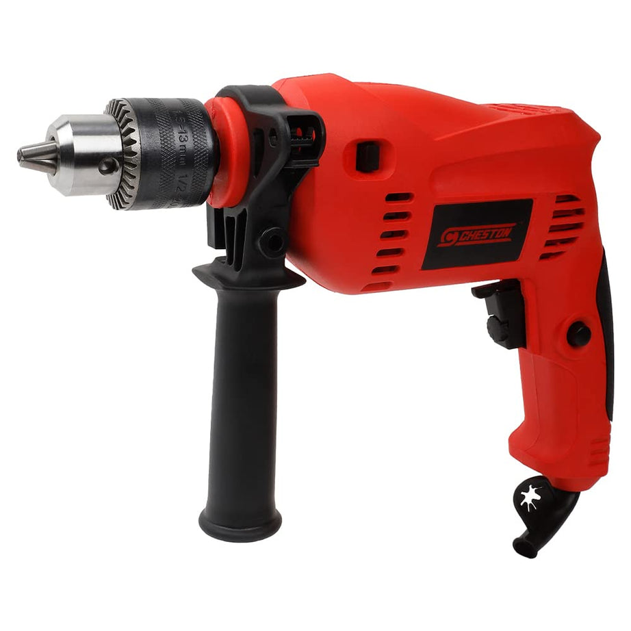 Cheston Impact Drill Machine 13mm Chuck with Reversible and Variable Speed Screwdriver and Hammer For Home & Professional