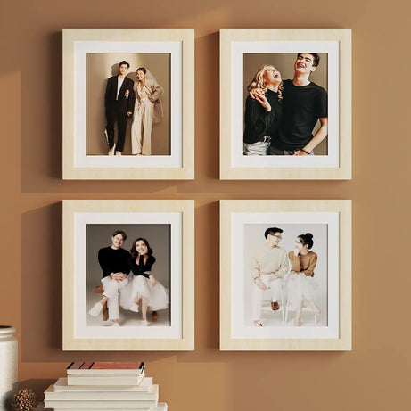 Art Street Set of 4 Individual Beige Wall Photo Frames Wall Decor, 4 Unit 8x10 inches