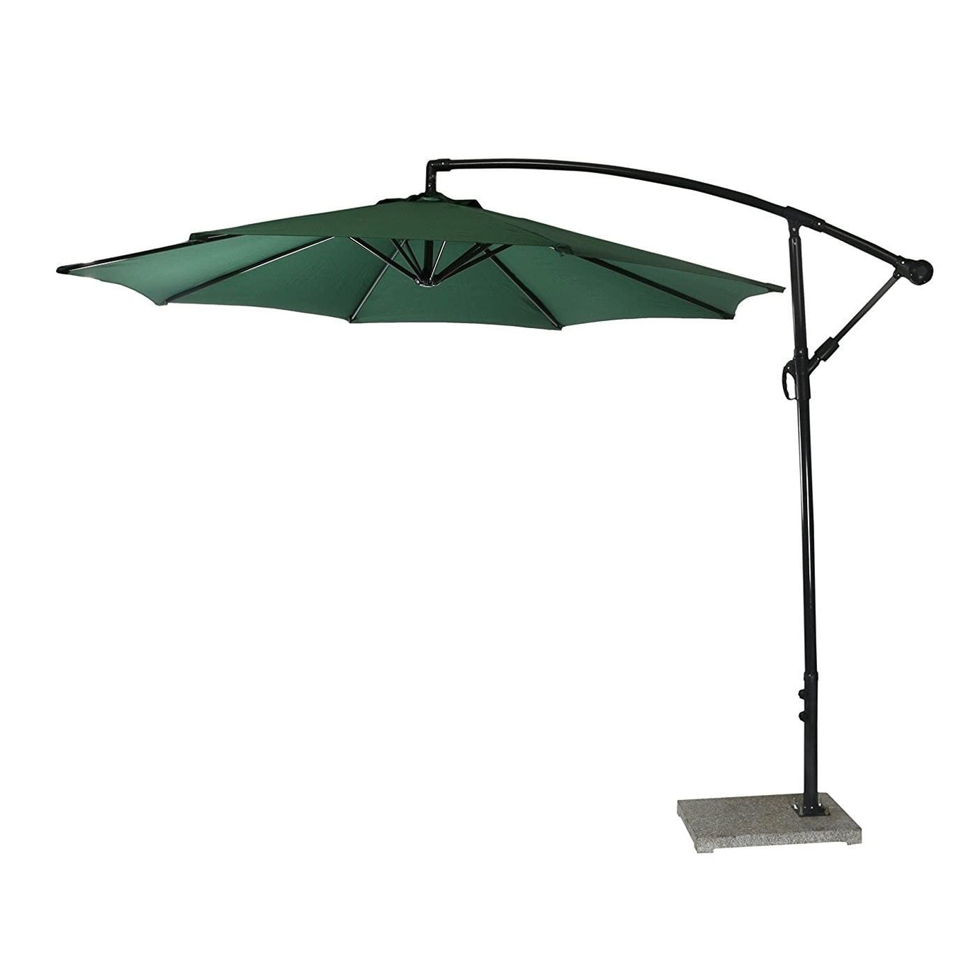 Invezo Garden Outdoor Umbrella side pole (9 ft dia, Green) with 30 kgs granite base - Patio/Outdoor big size umbrella