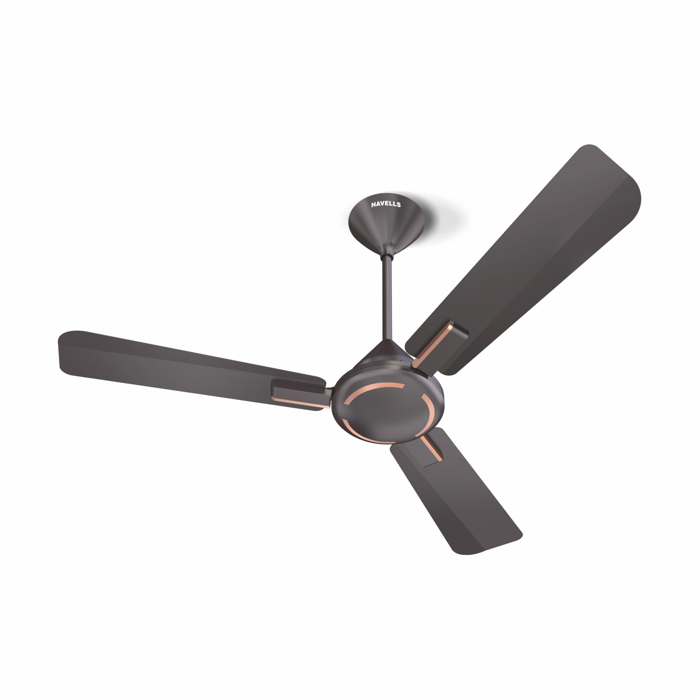 Havells 1200mm Ambrose ES Ceiling Fan | Premium Matt Finish, Decorative Fan, Elegant Looks, High Air Delivery, Energy Saving, 100% Pure Copper Motor | 2 Year Warranty by Brand | (Pack of 1, Copper)