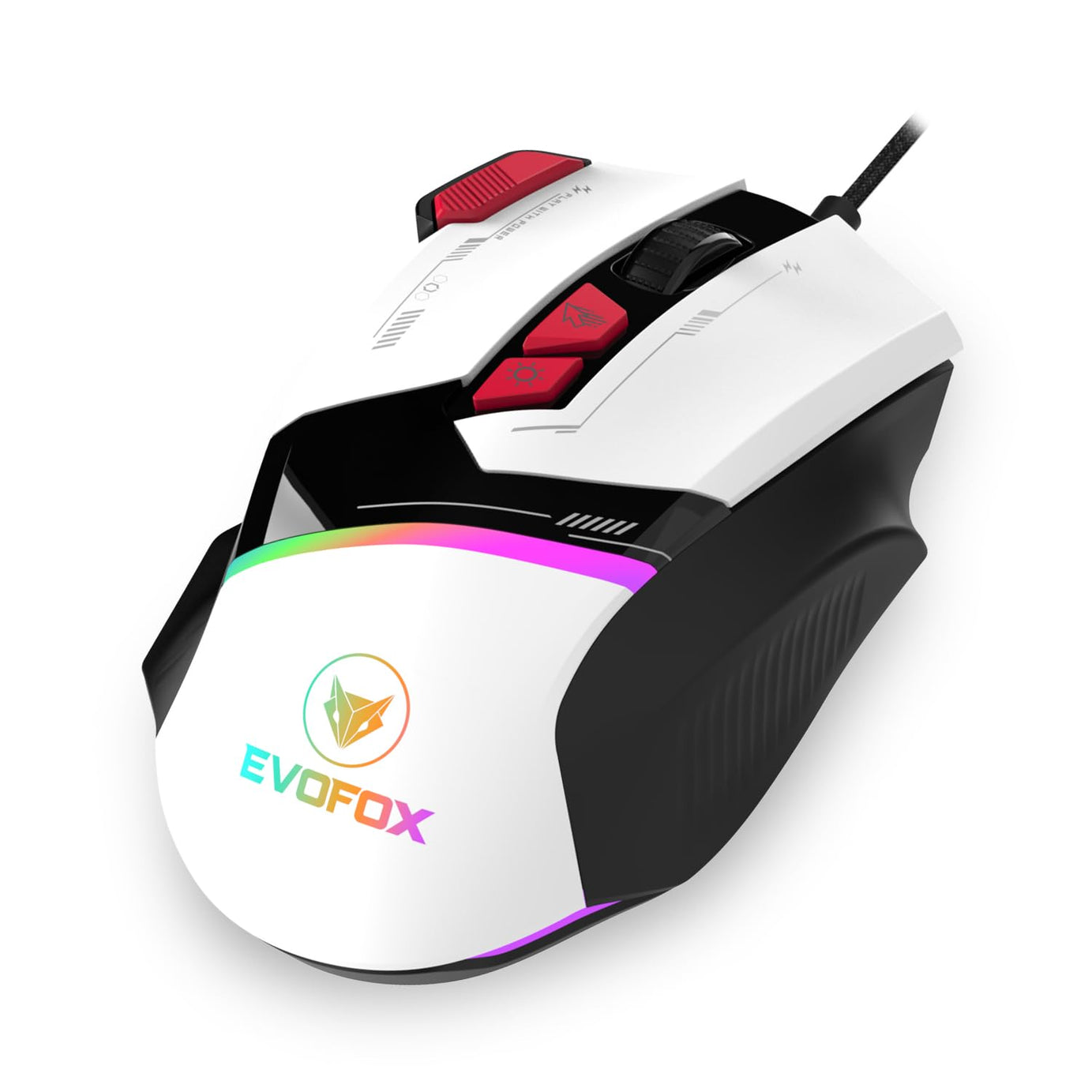 EvoFox Blaze Programmable Gaming Mouse with 1000Hz Polling Rate | Ultra-Responsive 7000fps | Gaming Grade Sensitive DPI Upto 12800 | RGB Lights with Music sync Mode | Windows Software