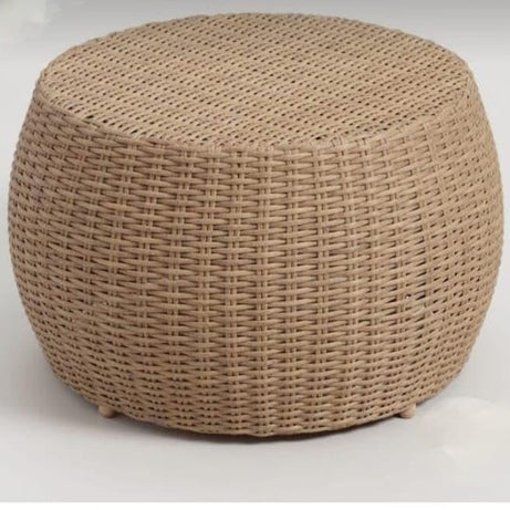 ELSTONE Home Jute Ottoman Pouf for Seating|Jute Ottoman for Footrest Filled with Bean Balls|Ottoman Pouf Stools for Living Roombedroom, 50X50X25 Cm, Beige Pack of 1#4