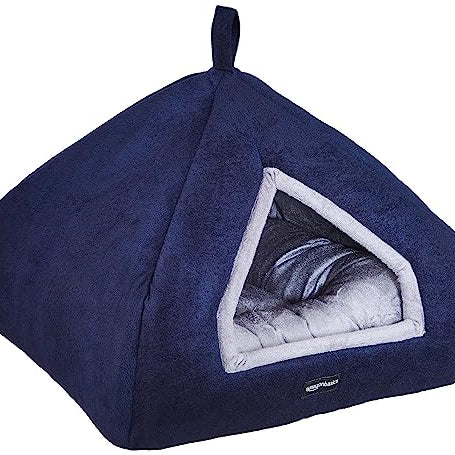 amazon basics Premium Soft Velvet Cats Kittens Pet Hut House | (L x W x H) 40 x 40 x 40 cm (S)