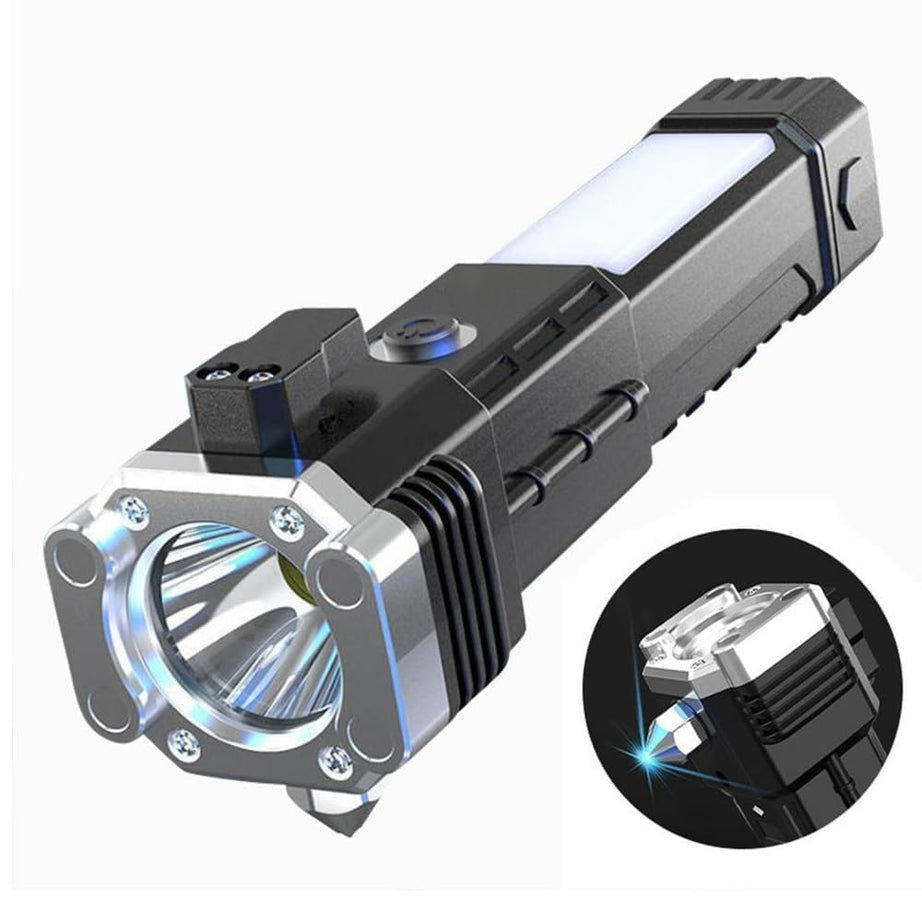 ROMINO 3W Led Bright Rechargeable Torch, Emergency Light, Flashlight - 4 Lighting Modes, Li Ion Battery, ABS (Multi)