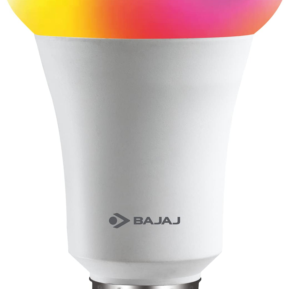 Bajaj 9W WiFi Smart LED Bulb (16 Million Colors) (Compatible with Amazon and Google Alexa, B22D)