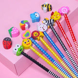 PARTEET Cartoon Printed Pencils with Eraser for Kids (Pack of 24)