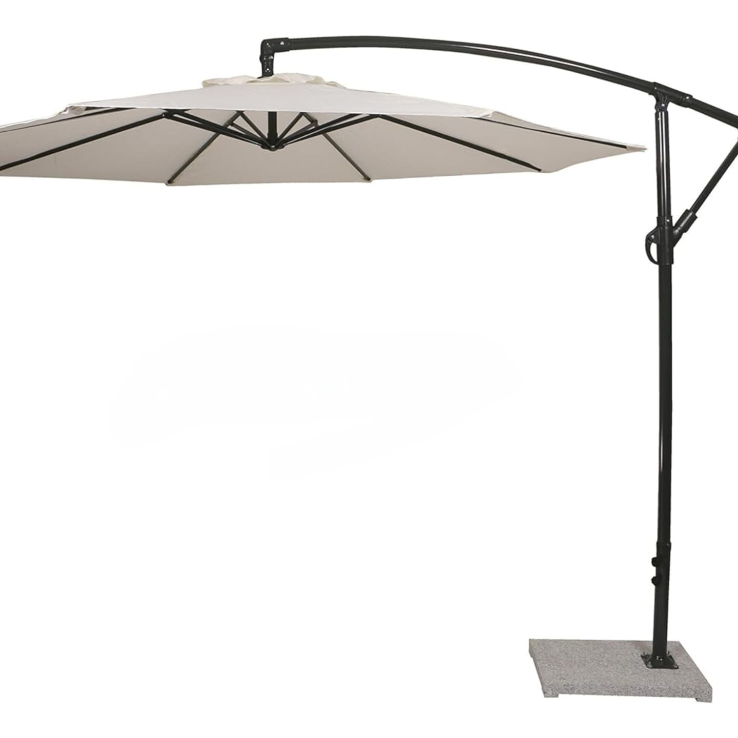 COSTWAY Grand Patio 9 Ft Outdoor Offset Cantilever Umbrella with Marble Base & Crank Handle for Deck, Garden, Terrace, Balcony, Backyard, Restaurant or Poolside area (khaki)…