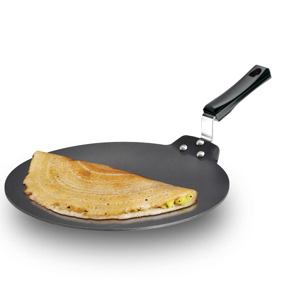 Hawkins Futura 30 cm Dosa Tava, Non Stick Dosa Tawa, Flat Dosa Tawa, Black (NDT30)