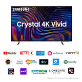 Samsung 108 cm (43 inches) D Series Crystal 4K Vivid Ultra HD Smart LED TV UA43DUE70BKLXL (Black)