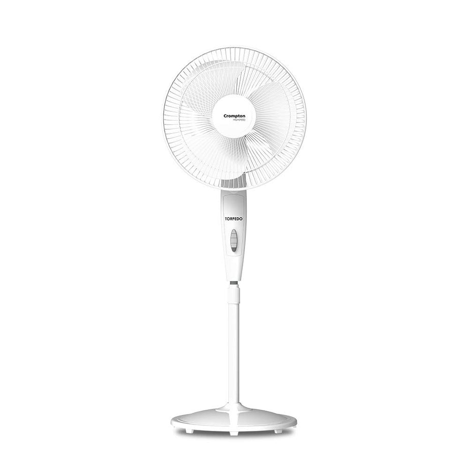 Crompton HighSpeed Torpedo 400 mm Pedestal Fan(KD White)