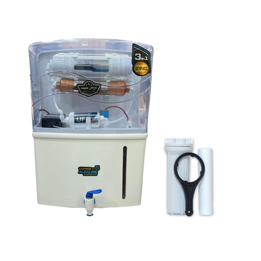 Aqua Ultra UVC Copper Water Purifier With UF+UV LED in tank| taste adjuster | Natural taste | Food Grade | 12 Liter Storage | 35 Liter LPH | suitable for municipal water only | 350ppm