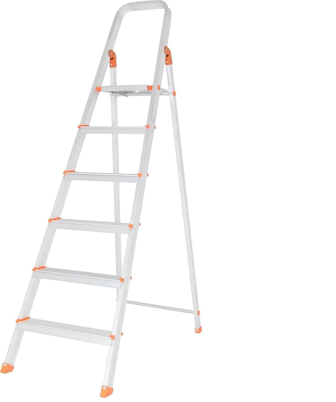 6 Step Foldable Aluminium Ladder for Home | Ladder with Anti-Slip Shoes | Slip Prevention Steps | Durable, Heavy Duty, Safe, and Stylish