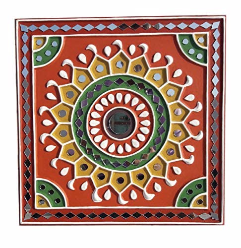 Chitra Artworks_Mud Mirror Art Wall Decor (31 cm x 31 cm x 2 cm)