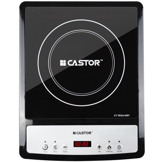 iBELL Castor VEGA Induction Cooktop 2000W, Auto Shut Off and Over Heat Protection, 2yr Warranty (Black)