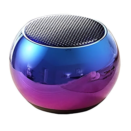 J-B-LL Mini Wireless Bluetooth Speaker, Boost 4 Colourful, Electroplating Round Steel, Random Colour (Pack of 1)