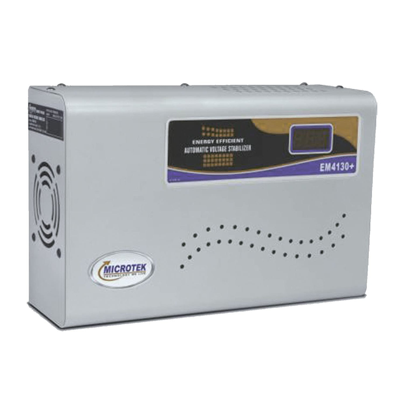 Microtek EM 4130 Automatic Air Conditioners (A.C.) Voltage Stabilizer upto 1.5 Ton Working Power 130V-300V(Metalic Grey) with 3 year warranty