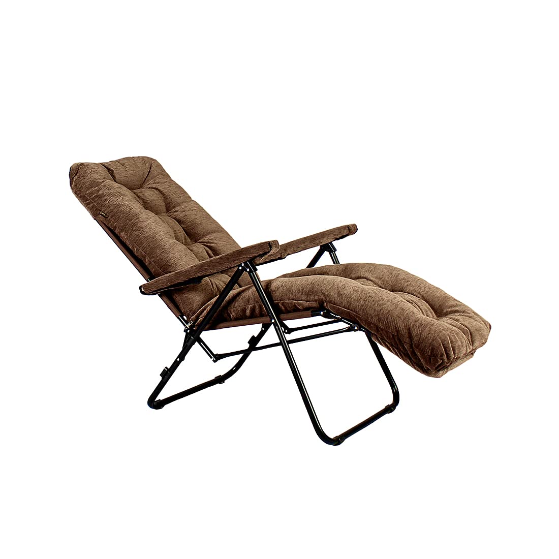 FURLAY Foldable Recliner Chair (Coffee Brown,Cotton)