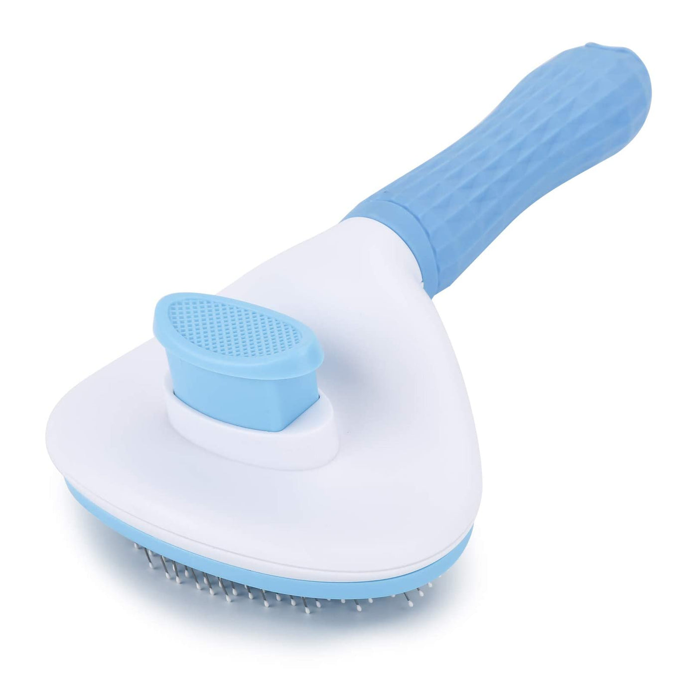 Emily Pets Self Cleaning Slicker Brush, Pet Massaging Tool, Grooming Brush for Dogs/Cats Cleaning Slicker Brushes Shedding Removes Tools Mats Tangled Hair Slicker Brush for Pet Massage-Self Cleaning (Blue)