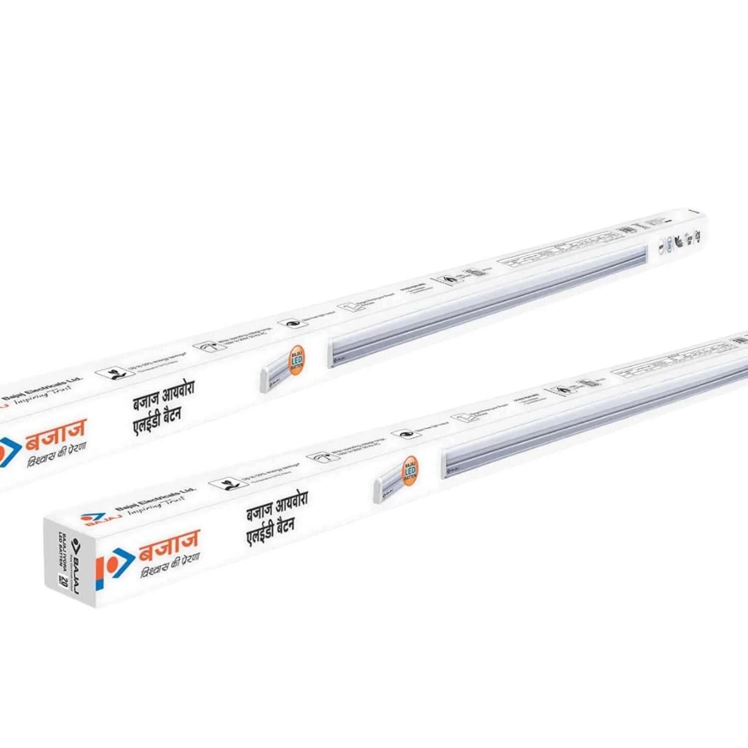 Bajaj 20W Cool Day Light LED Tubelight (Pack of 2)| LED tube light for Home, Living Room & Bedroom | Bright & Energy Efficient Tubelight/Batten for Home