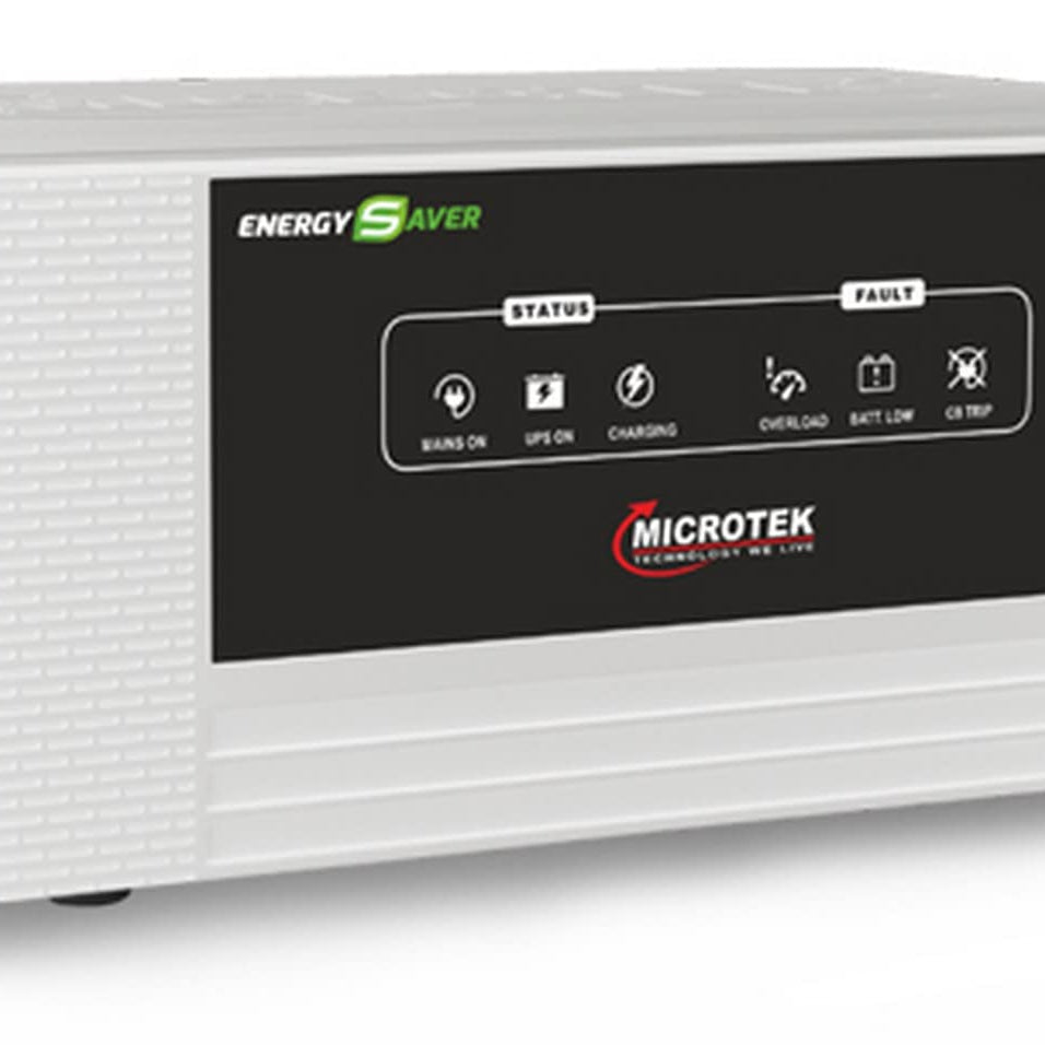 Microtek Energy Saver 1225 Pure Sine Wave 1115VA/12V Inverter, Support 1 Battery with 2 Year Warranty for Home, Office & Shops