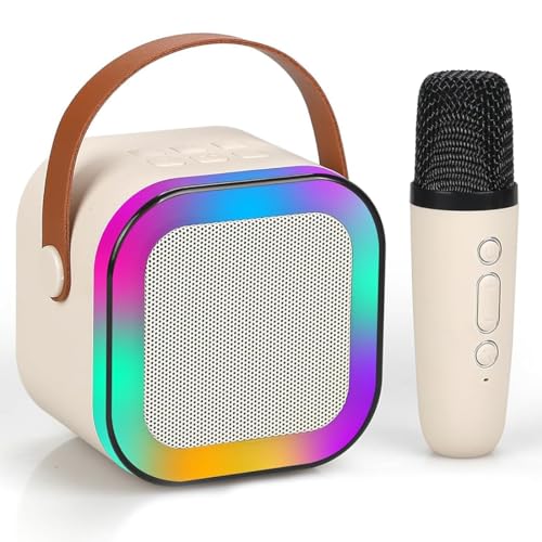 Forevermore Karaoke Machine for Kids Adults with Wireless Mics Portable Bluetooth Speaker & Dynamic Lights Birthday Gift for Girls, Boys & Toddlers Ages 4, 5, 6, 7, 8, 9, 10, 12+ Year Old Home Outdoor Travel