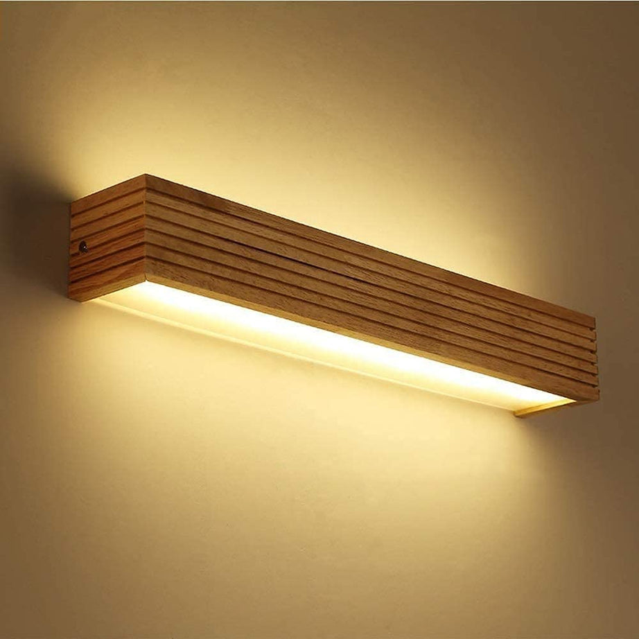 Artica 20W Wooden Wall Lamp - Elegant Up & Down Warm White Glow - Sustainable Design - Perfect for Living Rooms, Bedrooms, and Offices