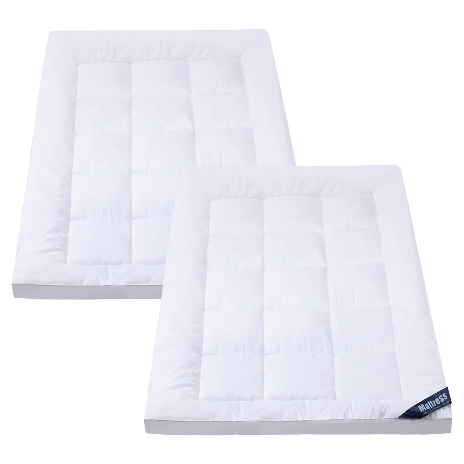 Kuber IndustriesMattress Topper/Padding|Mattress for Comfortable Sleep 4 x 6 Feet|Pack of 2|WHITE