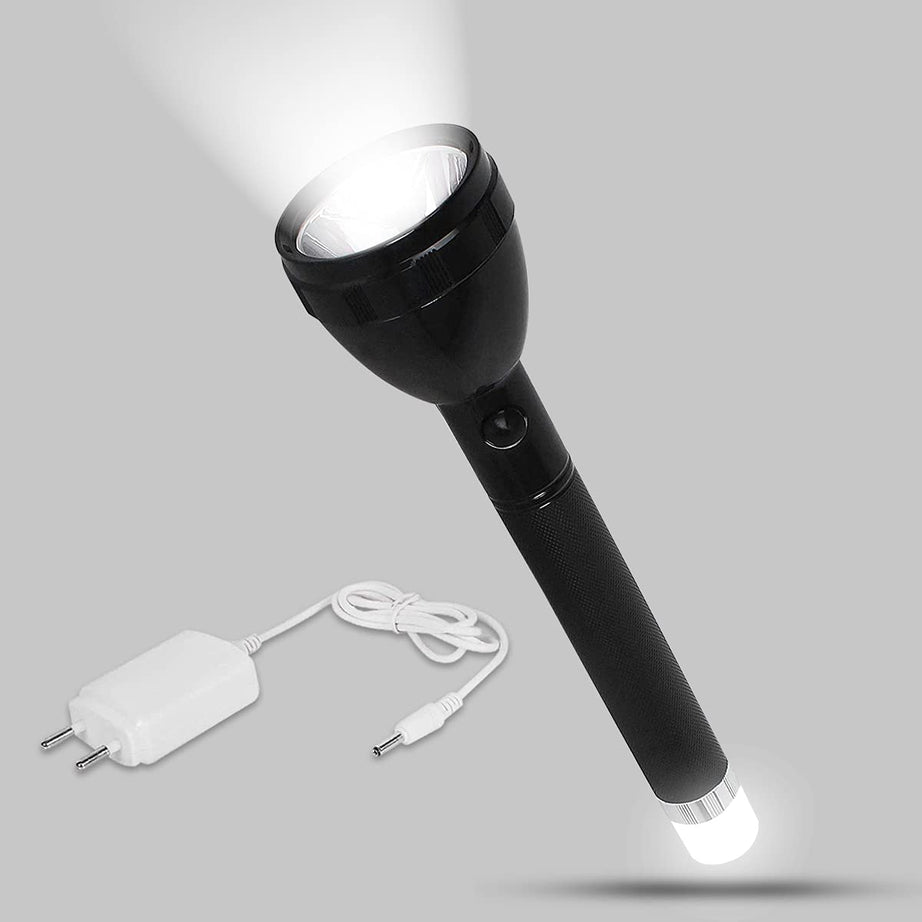 Pick Ur Needs Dual Mode Full Led Emergency Rechargeable Long Range Torch Up to 1 Km with BackLight Torch Emergency Light