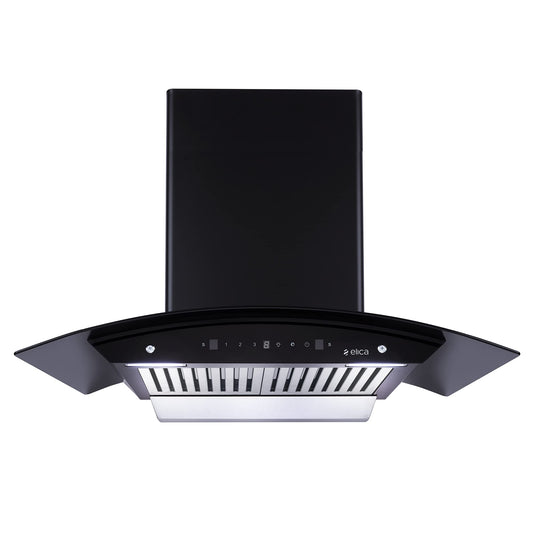 Elica 90cm 1200 m3/hr Autoclean Baffle Filter Kitchen Chimney with 15 Years Warranty (WD BF 906 HAC LTW MS NERO)