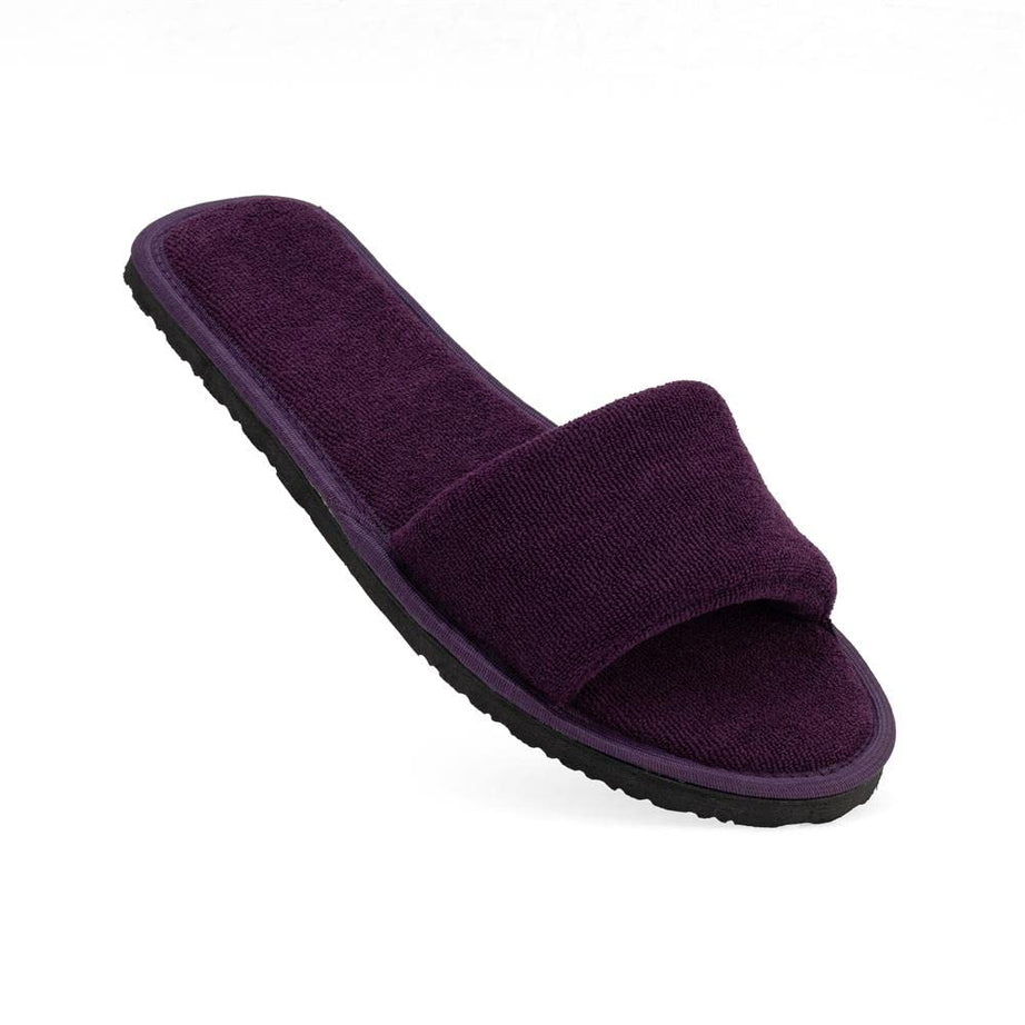 MF Home Footwear Women's House Slippers Open Toe Flats Comfortable Soft Sole Bedroom Indoor Carpet Home Slippers (MAGENTA ORCHID, 4)