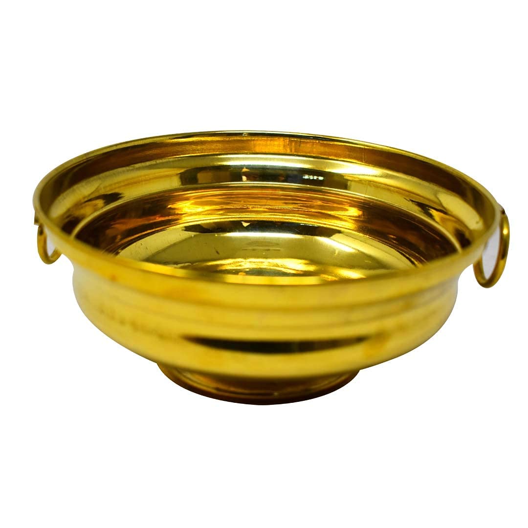 Shivhomeworld Round Brass Gangalam, for Pooja Essentials, SizeNo 6