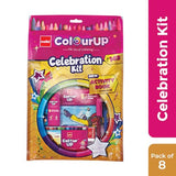 Cello ColourUp Celebration Kit | Colouring Kit includes Crayons, Sketch Pens, Coloured Pens & Activity Book | Ideal for Kids Gifting