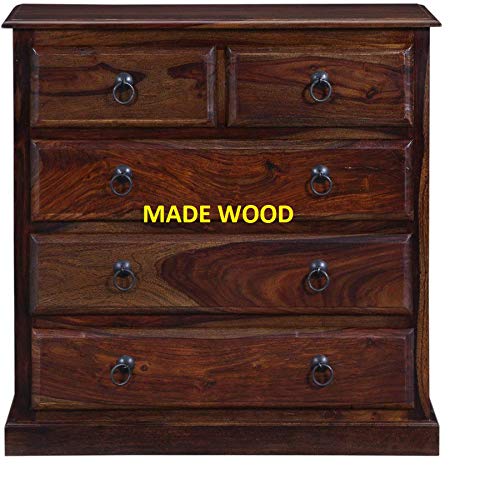 PIPERCRAFTS Made Wood Drawers for Storage/Chester Drawer/Chest of Rack/Chest for Clothes/Chest of Drawers Wooden in Dark Walnut Finish