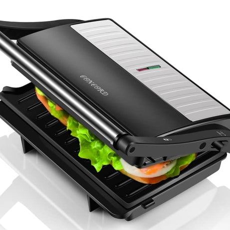 Concord Sandwich Maker, Griller, Toaster | 1000 Watts | 180° Opening | Oil Drip Tray | 1.5 Metre Long Cord | Black, Silver