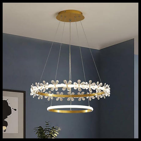 Smartway®- Chandelier for living room,modern,dining table,hall,hanging ceiling light,pendant lamp,72 Watt Cambridge,Smart Voice Assist (Google, Alexa), App Control