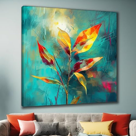 Livin'luxe paintings flower modern art canvas home decor wall paintings with frame painting for living room wall decoration office 24 inch x 24 inch CR-282