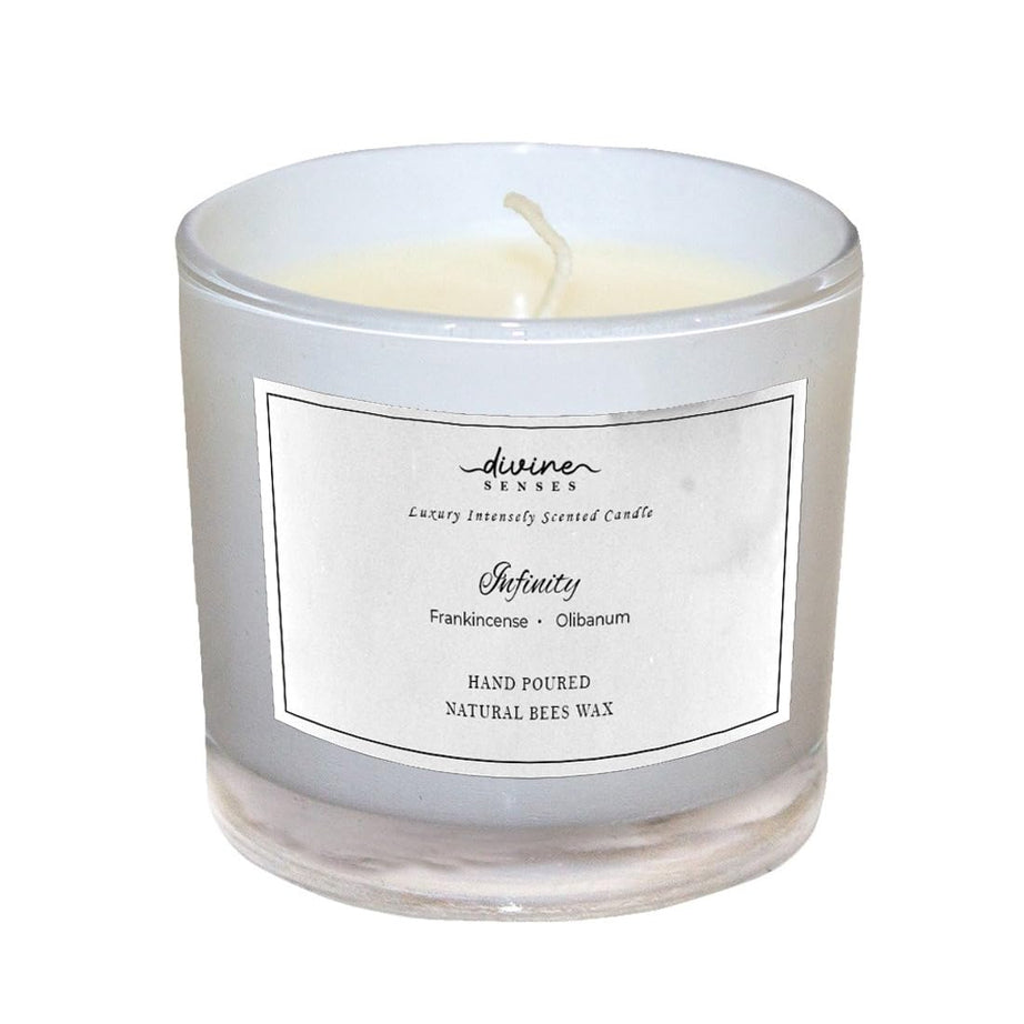 Divine Senses | scented candles | Aromatherapy | Meditation | Manifestation Candles | Natural soy wax | 25 hours burning time | Fragrance Frankincense & Olibanum.