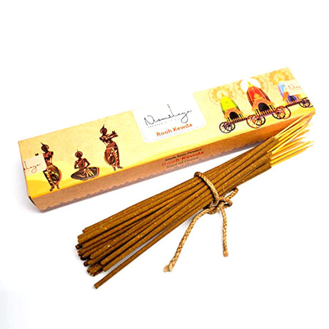 Nirmalaya Rooh Kewda Incense Sticks Agarbatti | Organic Incense Sticks | 100% Natural and Charcoal Free Agarbatti Sticks for Room (40 Sticks in a Pack) Floral Fragrance