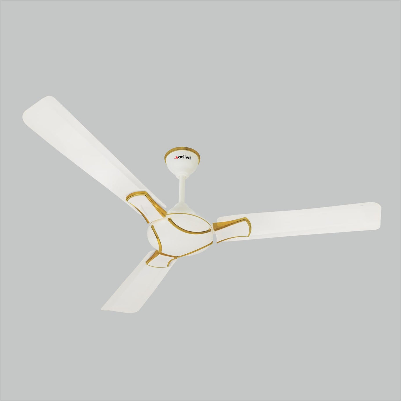 ACTIVA 1200 MM HIGH Speed 390 RPM BEE Approved Anti DUST Coating Pure Copper Corolla Ceiling Fan 2 Year Warranty (Pearl Ivory)