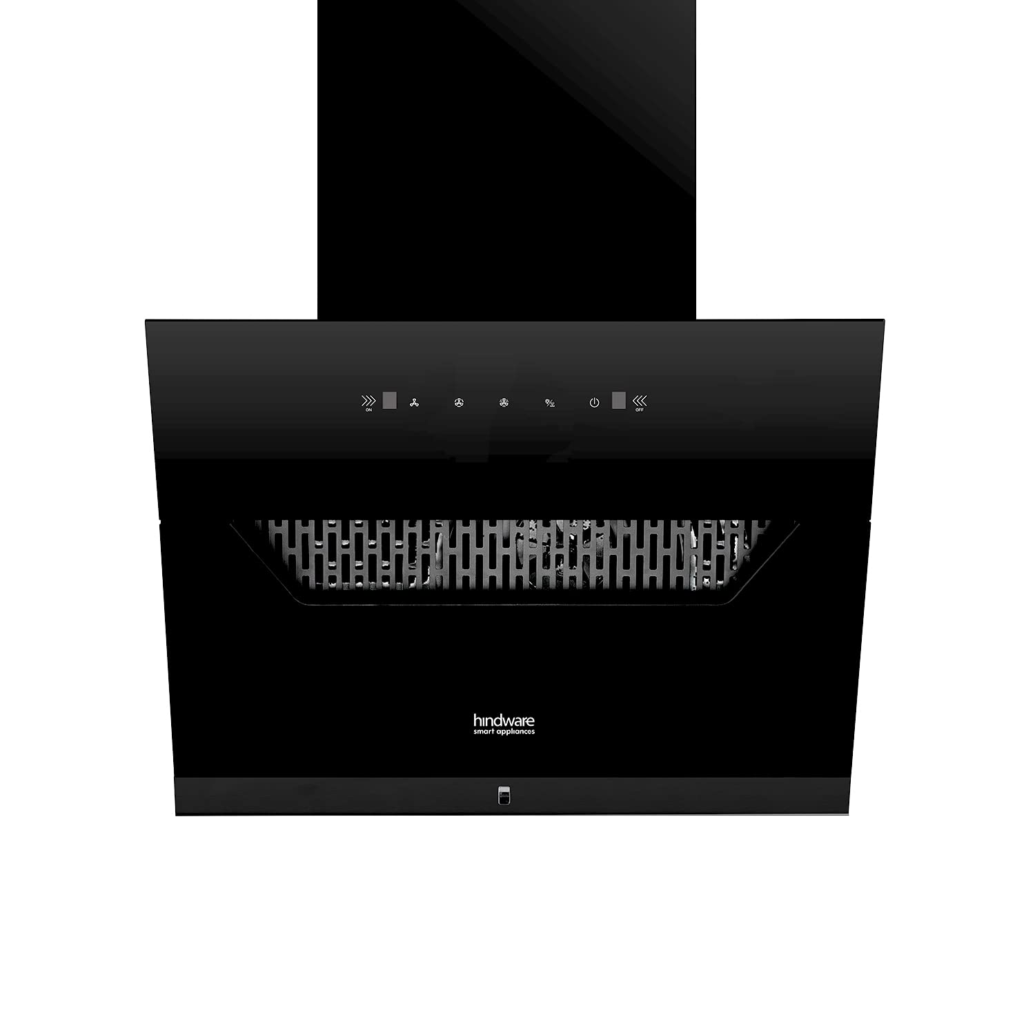 "Hindware Smarts Olenna 60 cm Kitchen Chimney with Autoclean technology, maximum suction power of 1200 m3/hr, fliterless technology, motion sensor (Black 60cm)"