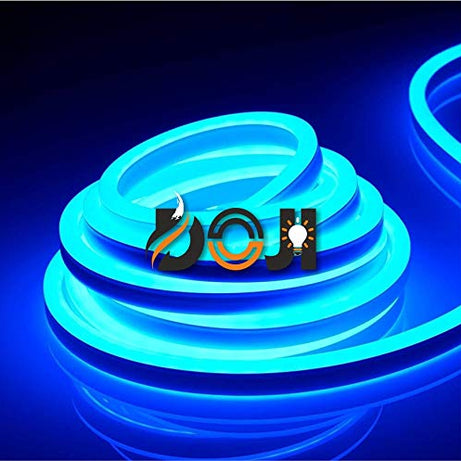 DOJI led Neon Strip Rope lights,Silicone Neon Rope Light Flexible Cuttable String,Neon LED Strips for Indoor Outdoor Decoration. (2 Meter, Blue)