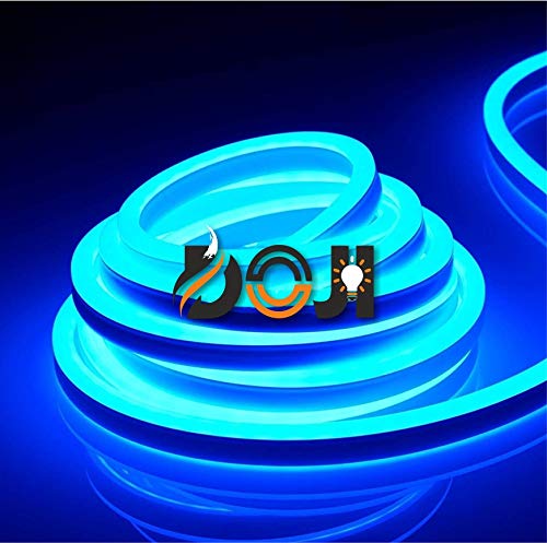 DOJI led Neon Strip Rope lights,Silicone Neon Rope Light Flexible Cuttable String,Neon LED Strips for Indoor Outdoor Decoration. (2 Meter, Blue)