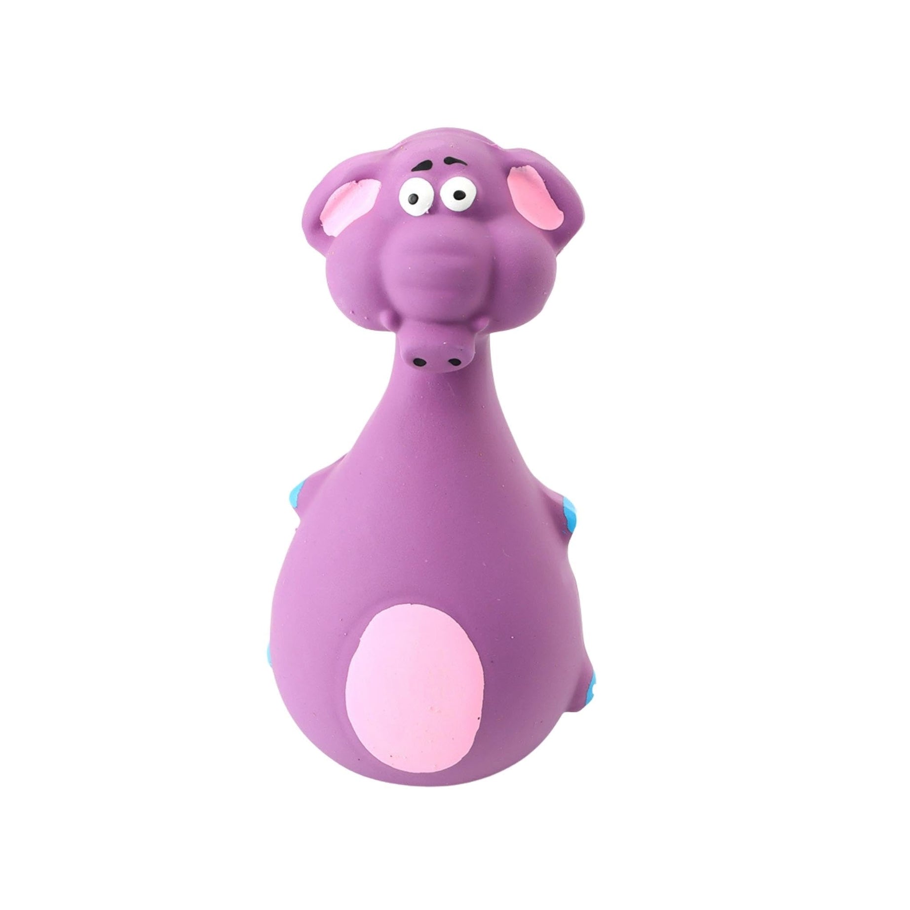 Foodie Puppies Natural Latex Rubber Squeaky Chew Toy - (Purple Elephant), Suitable for Puppy, X-Small to Small Dogs (0-10kgs) | Durable, Animal Design, Fetch & Chew Toy