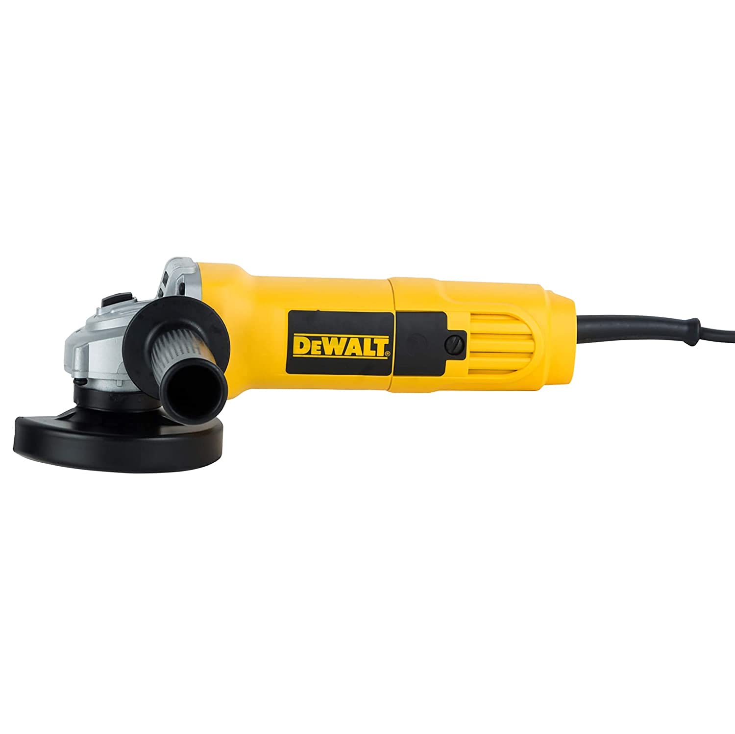 DEWALT DW801-IN, 850W, 4'' (100mm) Heavy Duty Angle Grinder Engineered For Heavy Duty Applications with Spindle Lock and Toggle switch, 2 Year Warranty (SIDE HANDLE INCLUDED)