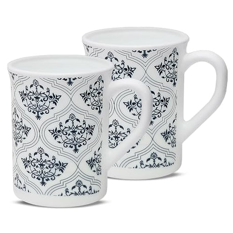 Larah By Borosil Set of 2 Sivas Blue Mug Set (Opalware), 350 ML